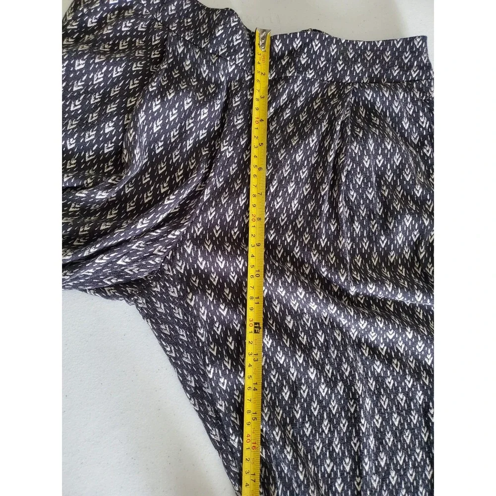 Elevenses Anthropologie Kaimana Wide Leg‎ Palazzo Pants Black White Geometric SP